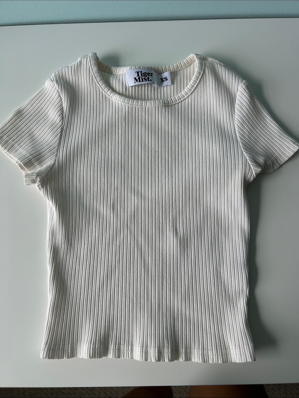 Tiger Mist White Cropped Shirt